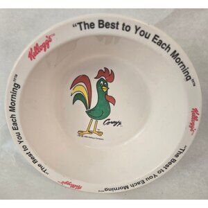 Vintage Kellog's Melamine Cereal Bowl Corny Bird Mascot Breakfast Meal